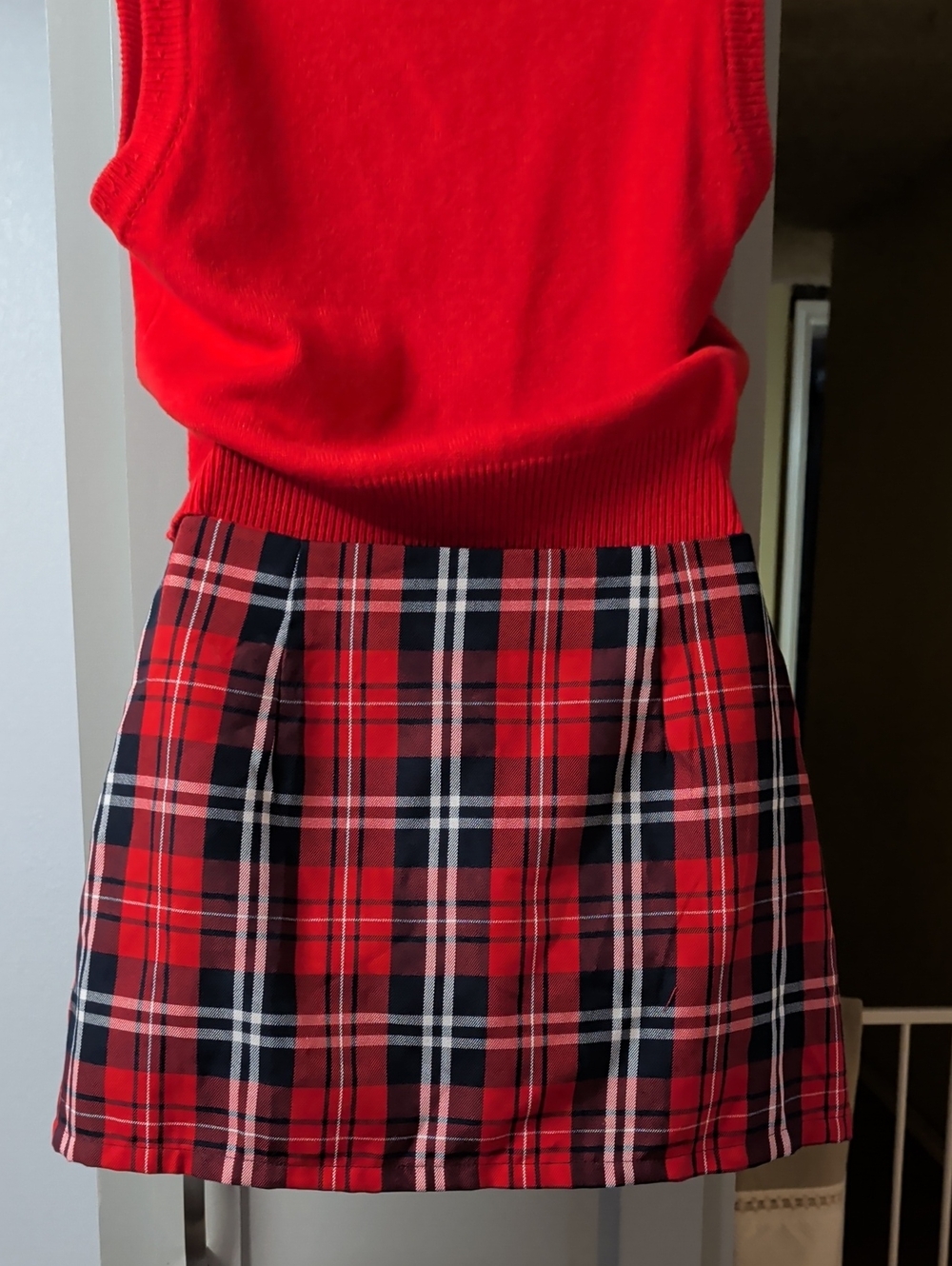 Sincerely Jules Red Plaid Mini Skirt - Picture 3 of 10